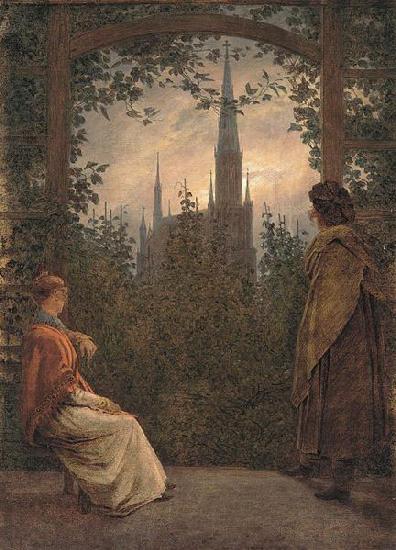 Caspar David Friedrich Gartenlaube in Greifswald oil painting image